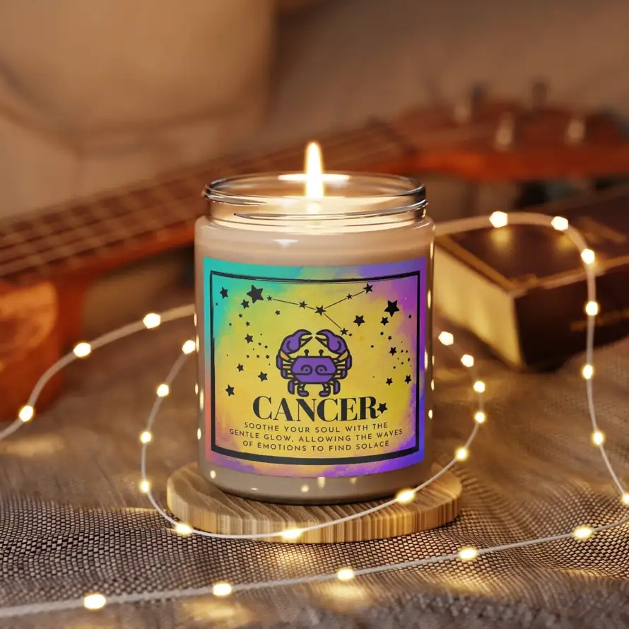 Cancer Zodiac Scented Candle: Embrace the Comforting Glow