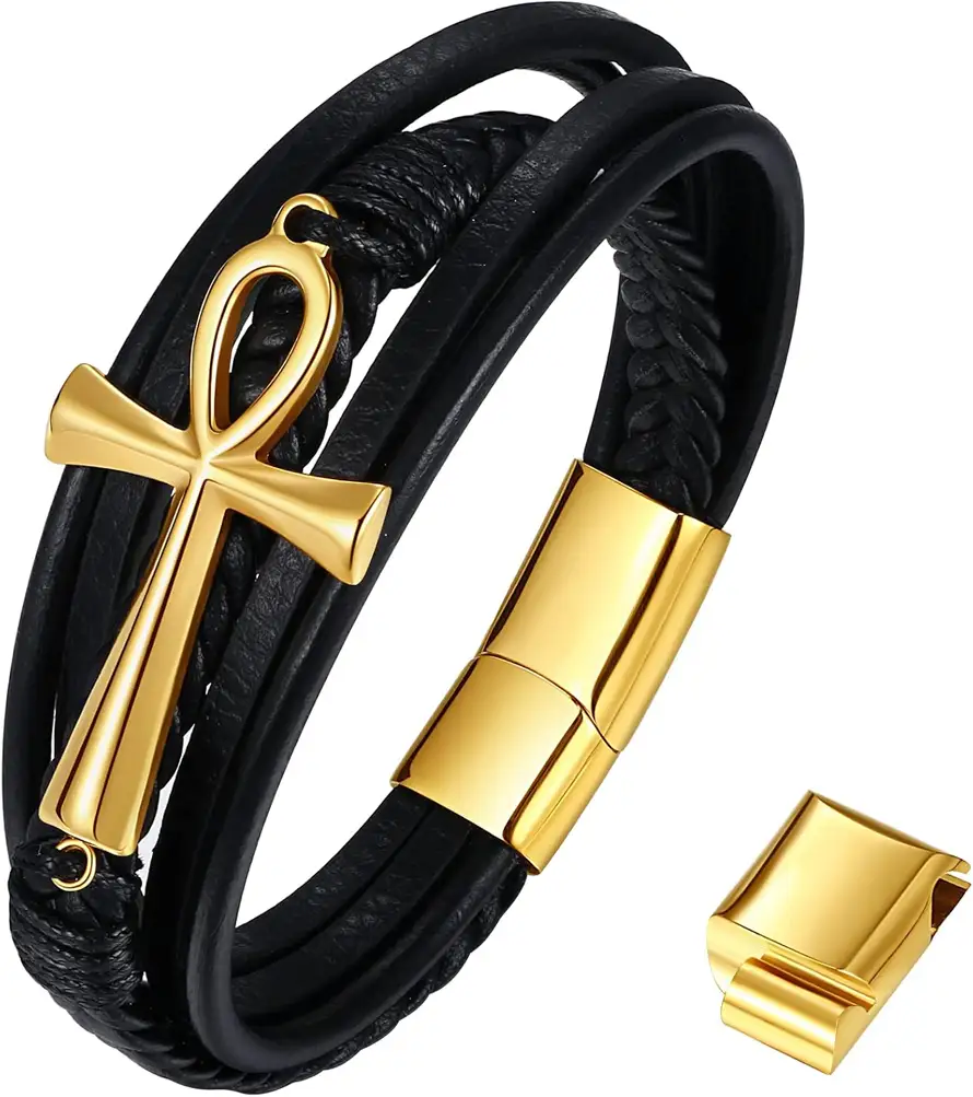 Egyptian Ankh - Key of Life Cuff Bangle