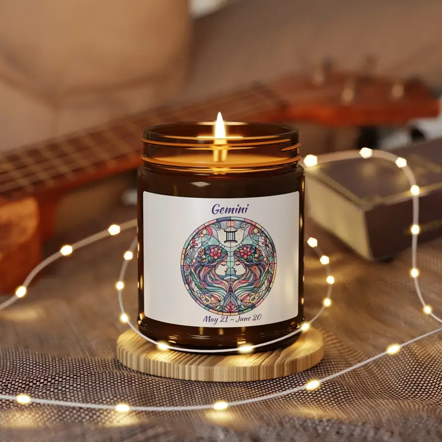 GEMINI Scented Zodiac Candle: Illuminate the Duality