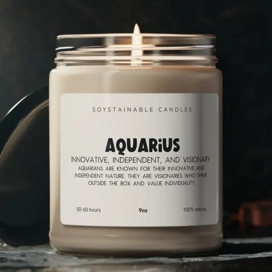 AQUARIUS Scented Soy Candle, 9oz