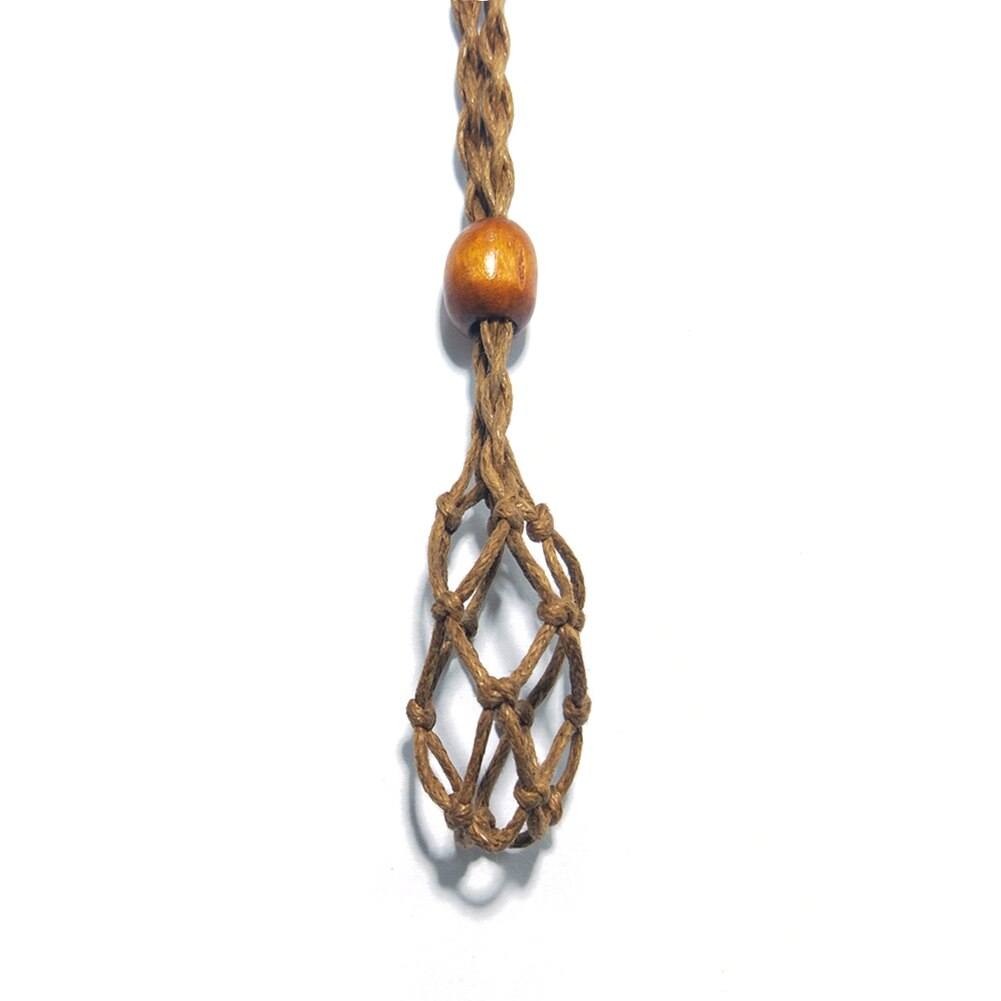 HEMP Crystal Holder Necklace-Adjustable Boho Style